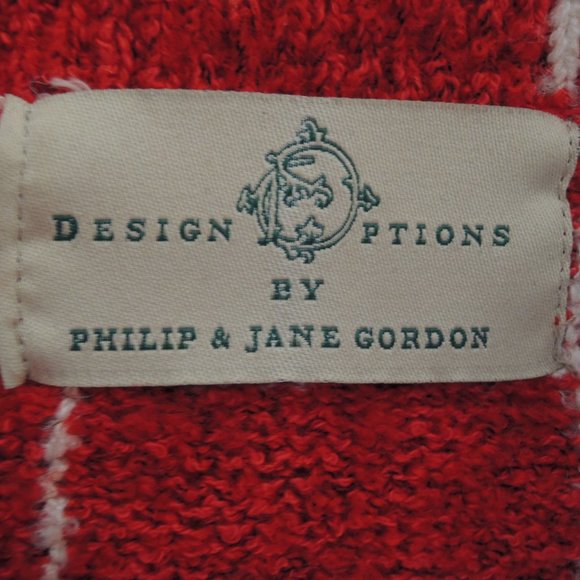 Design Options Vintage Red & White Windowpane Embellished Cardigan Jacket M - Picture 9 of 13